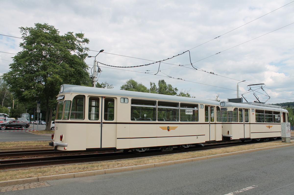 Plauen, Gotha B2-62 Br. 28; Plauen — Anniversary: 125 years of Plauen tramway (23.06.2019) • Jubiläum: 125 Jahre Straßenbahn Plauen (23.06.2019)
