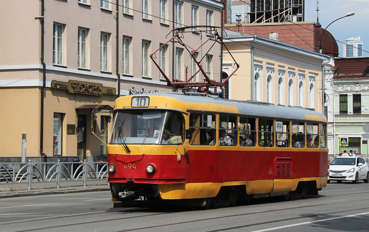 Екатеринбург, Tatra T3SU (двухдверная) № 494