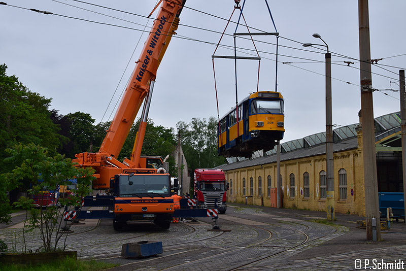 Leipzig, Tatra T4D-M1 N°. 2128; Leipzig — Handover of Tatra trams to Ukraine (Dnipro)