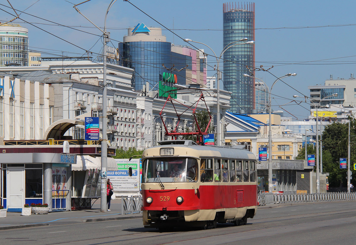 Jekaterynburg, Tatra T3SU (2-door) Nr 529