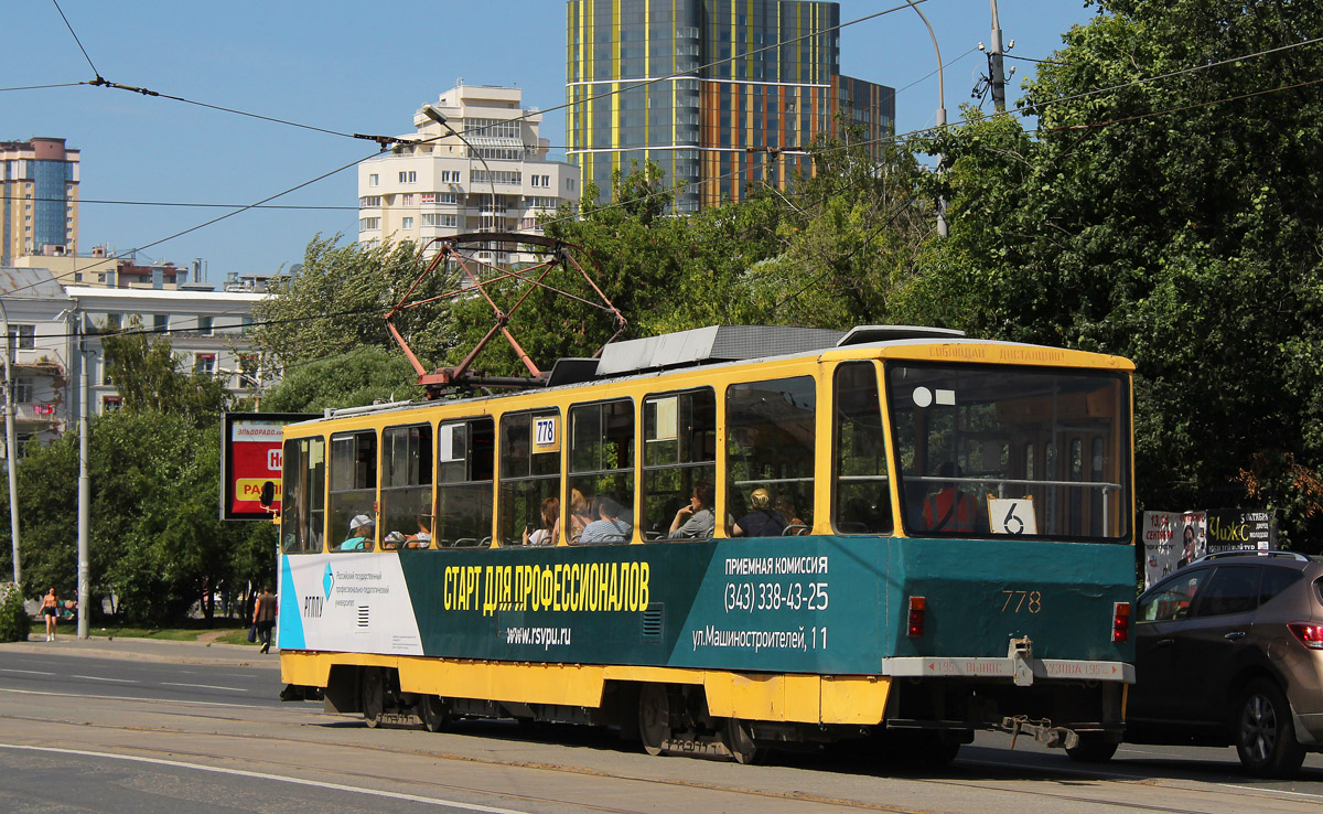 Екатеринбург, Tatra T6B5SU № 778