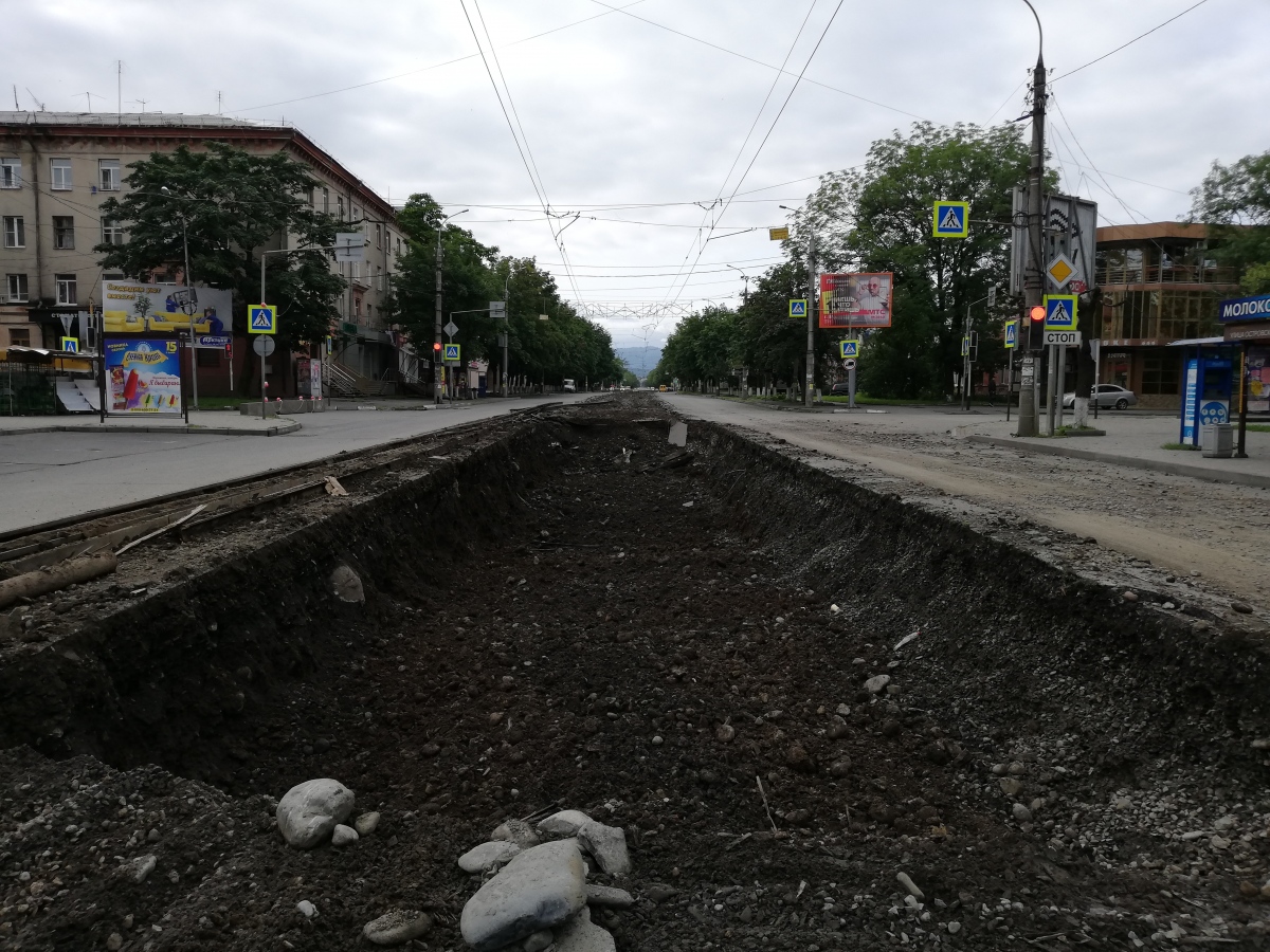 Wladikawkas — Construction, repair and reconstruction of tram lines