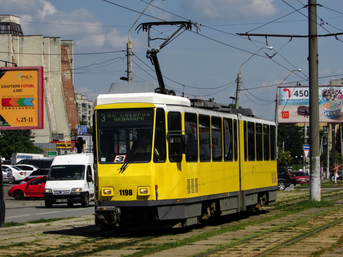 Львов, Tatra KT4DM № 1198