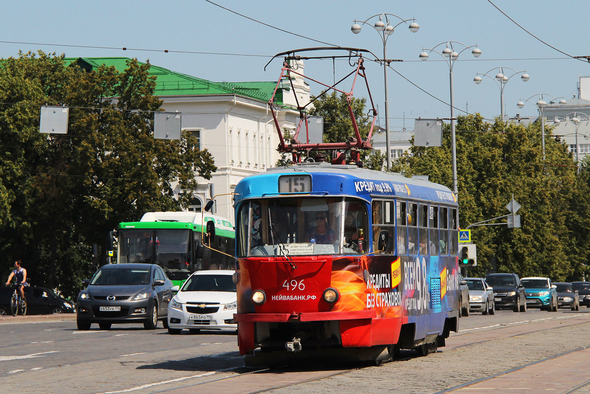 Екатеринбург, Tatra T3SU (двухдверная) № 496