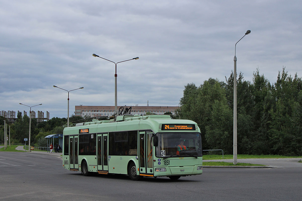 Homiel, BKM 32100D č. 1851; Homiel — Traffic on sections using autonomous running Homiel, BKM 32100D č. 1851; Homiel — Traffic on sections using autonomous running