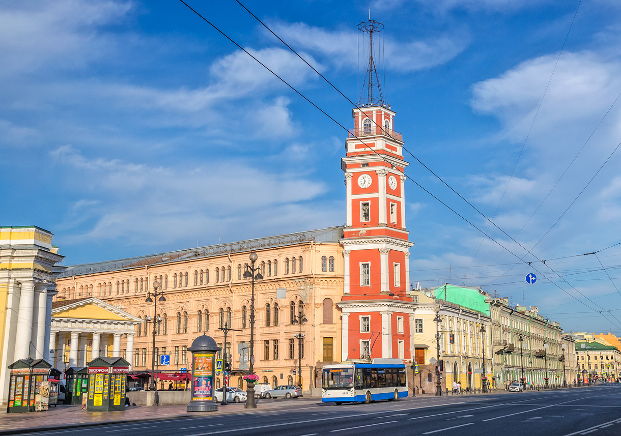 Sankt Petersburg — Trolleybus lines and infrastructure