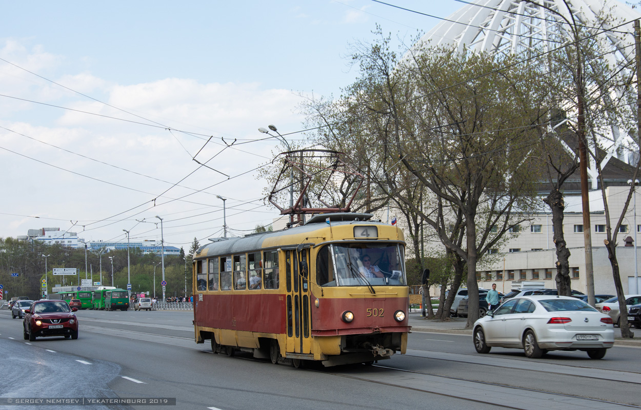 Iekaterinbourg, Tatra T3SU (2-door) N°. 502