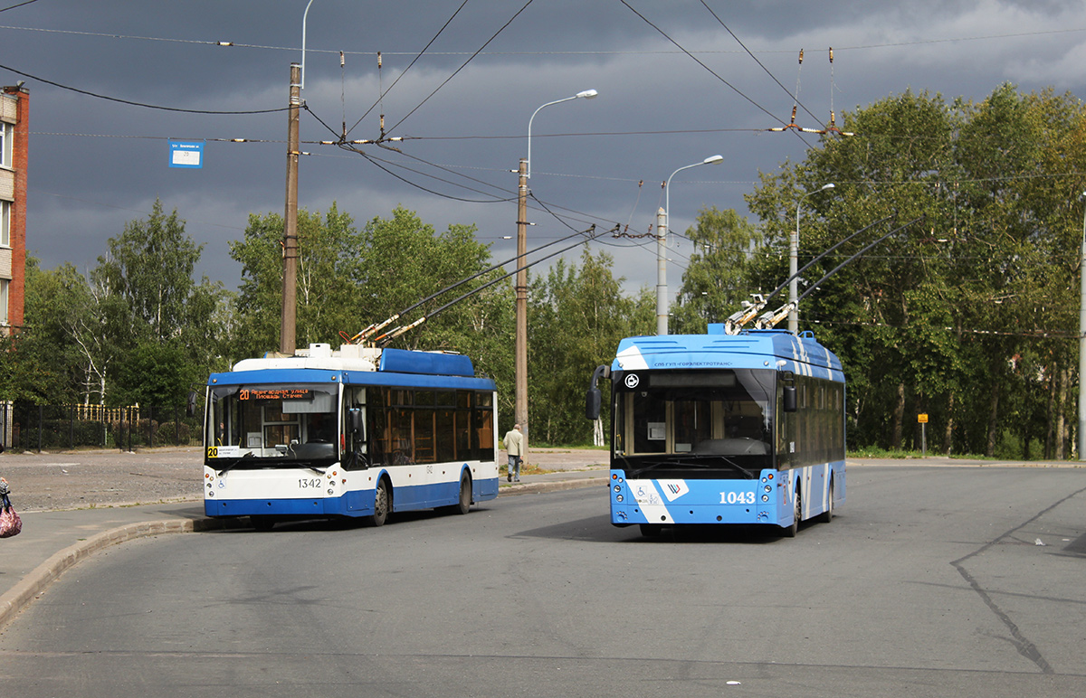 Санкт-Петербург, Тролза-5265.00 «Мегаполис» № 1342; Санкт-Петербург, Тролза-5265.08 «Мегаполис» № 1043