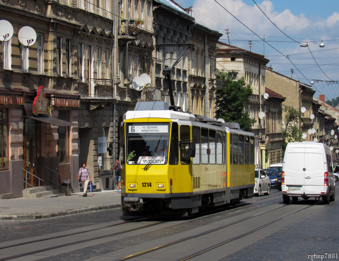 Львов, Tatra KT4DM № 1214
