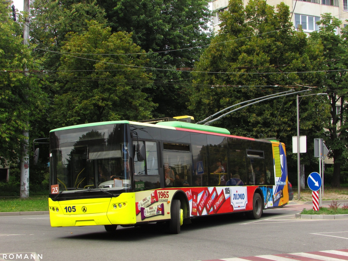 Львов, ЛАЗ E183D1 № 105