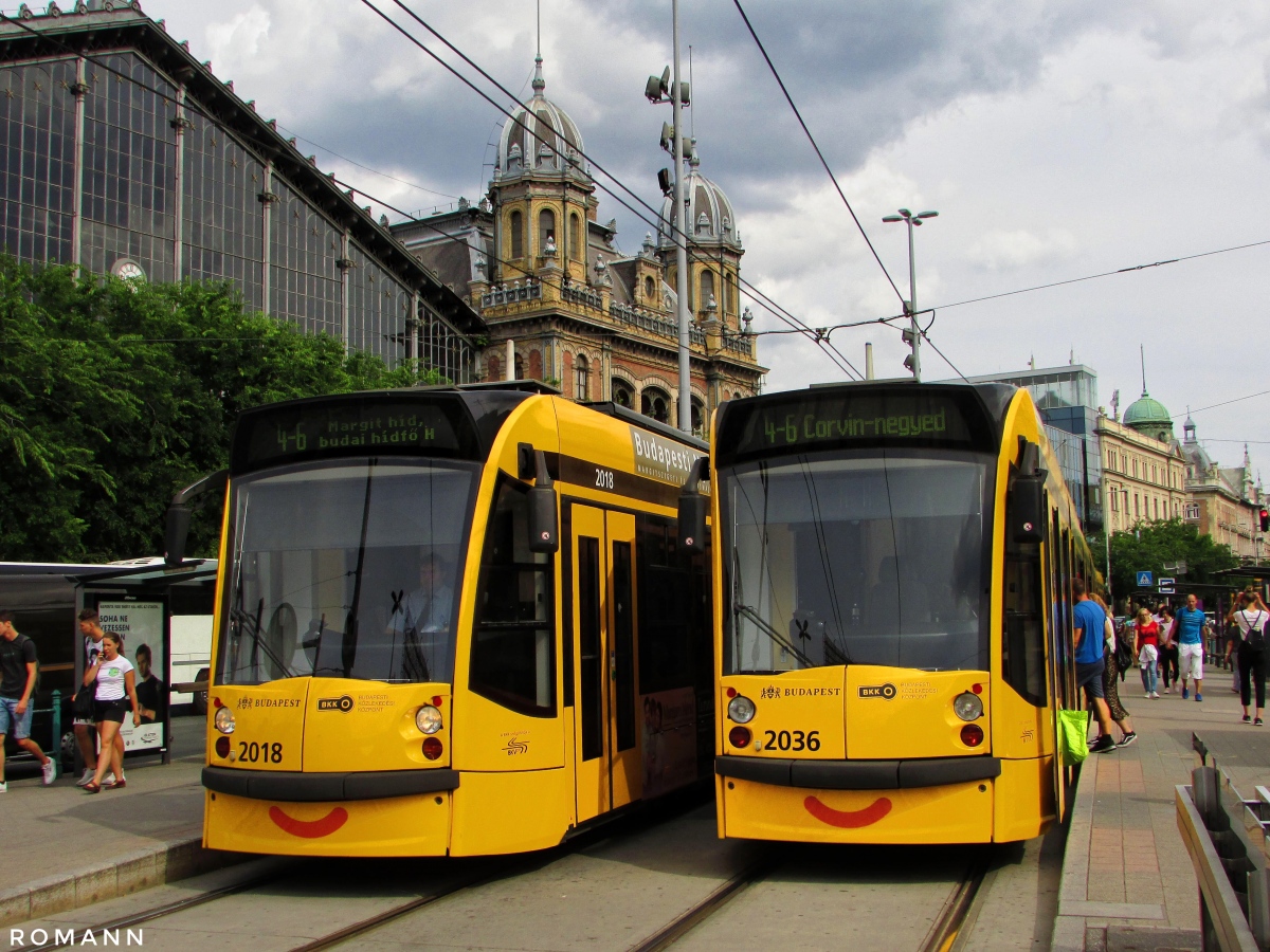 Будапешт, Siemens Combino Supra NF12B № 2018; Будапешт, Siemens Combino Supra NF12B № 2036