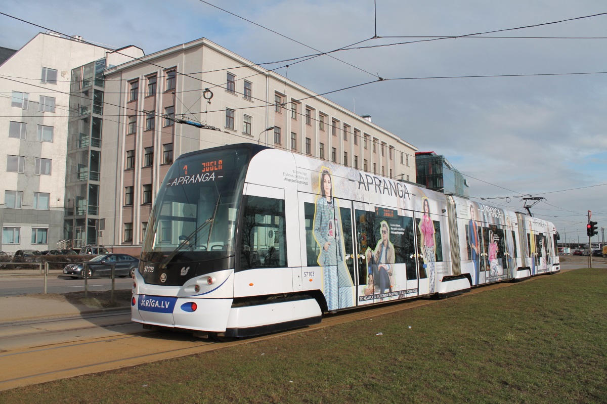 Рига, Škoda 15T ForCity Alfa Riga № 57103