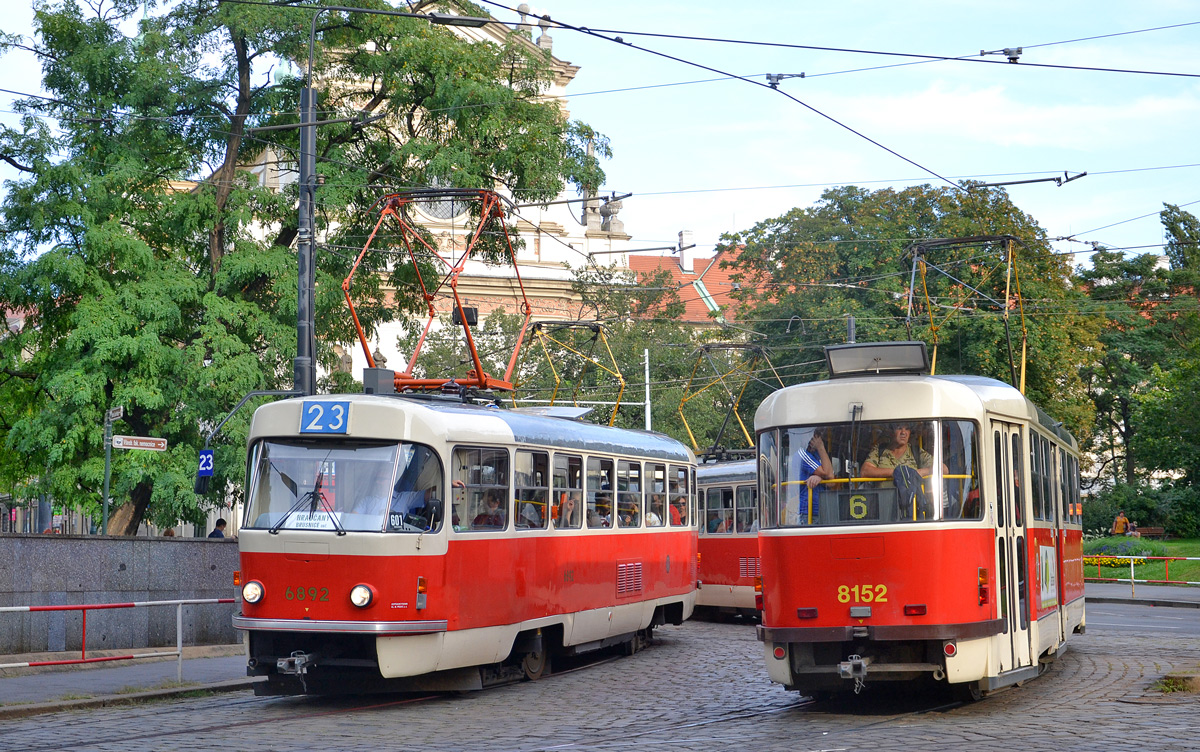 Prague, Tatra T3 № 6892; Prague, Tatra T3R.PV № 8152