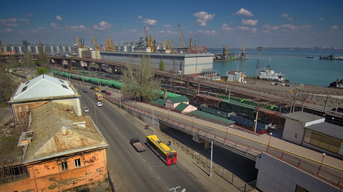 Одесса — Электротранспорт Одессы с высоты