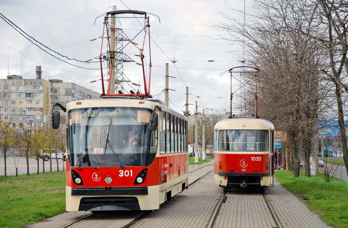 Мариуполь, К1 № 301; Мариуполь, Tatra T3SUCS № 1035