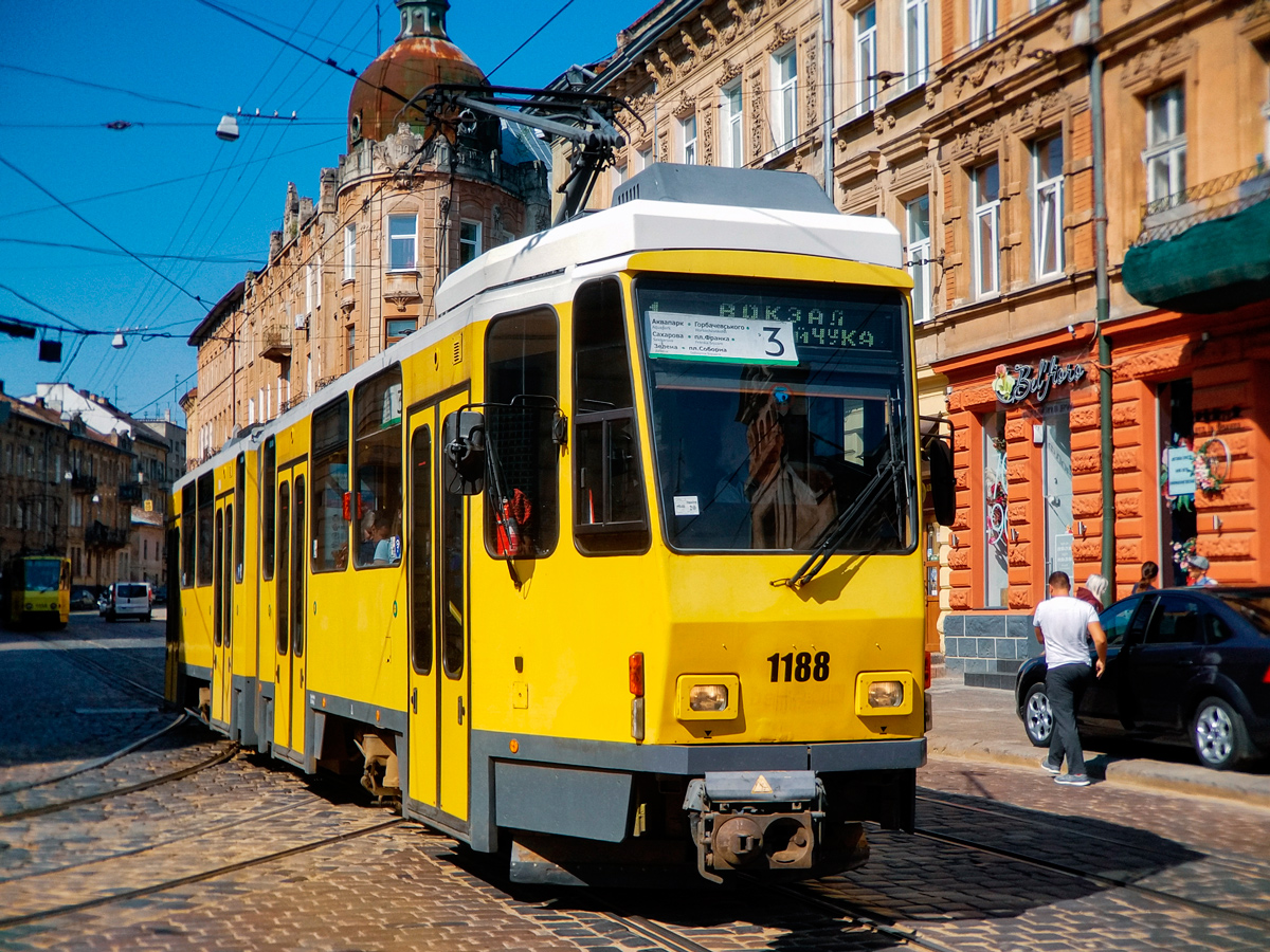 Львов, Tatra KT4DM № 1188