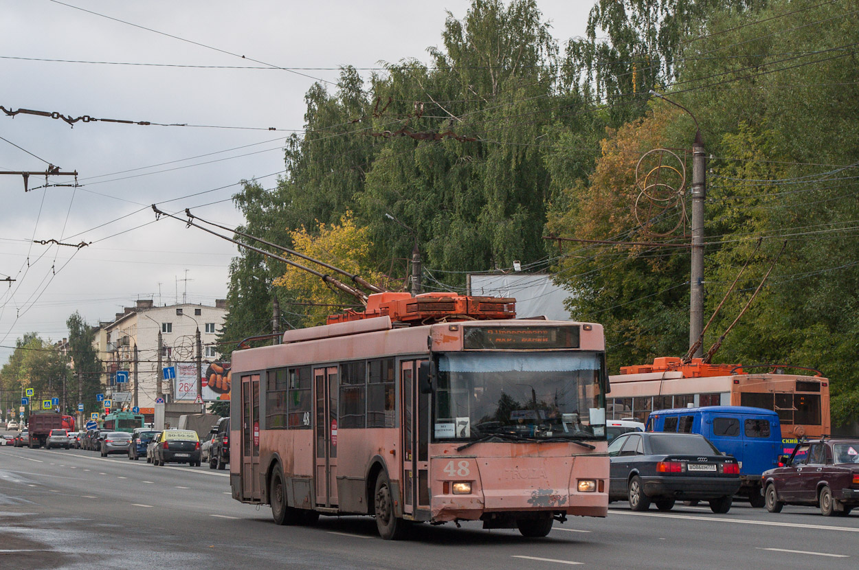 Тверь, Тролза-5275.05 «Оптима» № 48; Тверь — Последние годы тверского троллейбуса (2019 — 2020 гг.); Тверь — Троллейбусные линии: Московский район