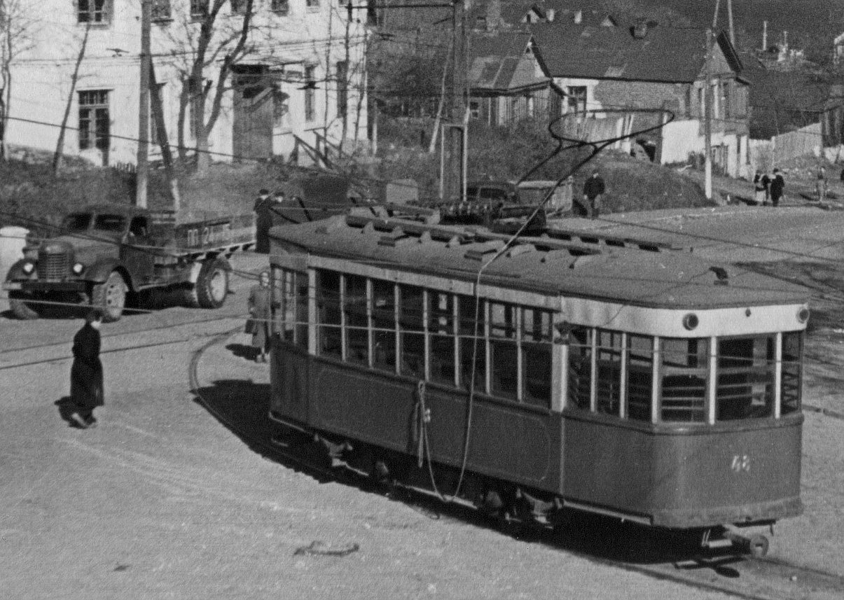 Владивосток, Х № 48; Владивосток — Исторические фотографии — трамвай (1946-1970)