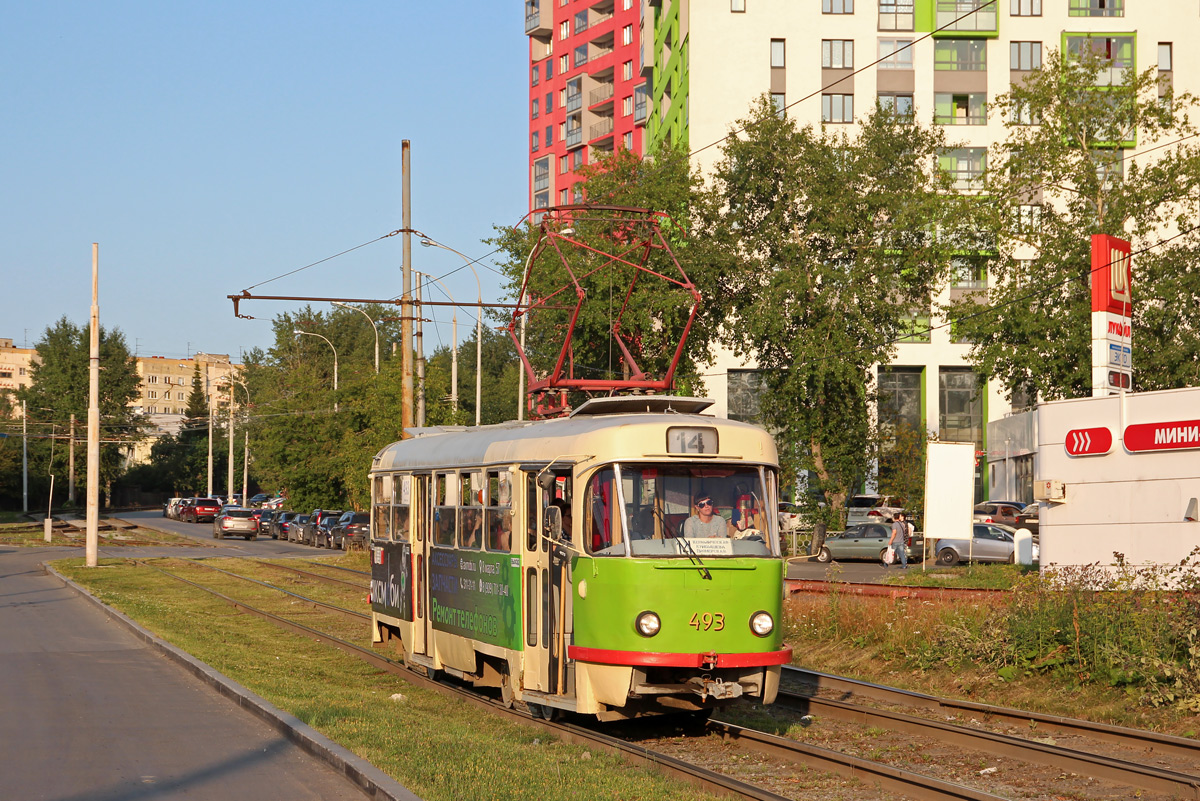 Екатеринбург, Tatra T3SU (двухдверная) № 493