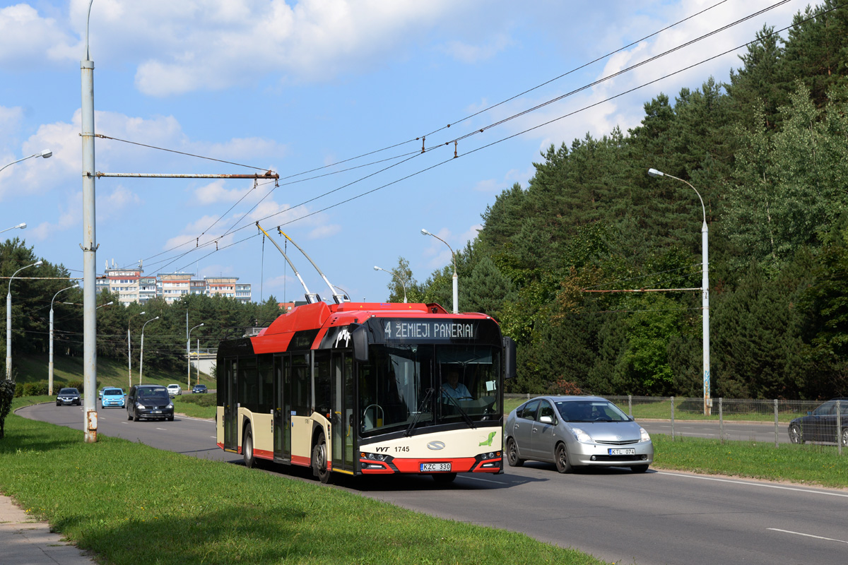 Вильнюс, Solaris Trollino IV 12 Škoda № 1745; Вильнюс — Временные плановые изменения движения