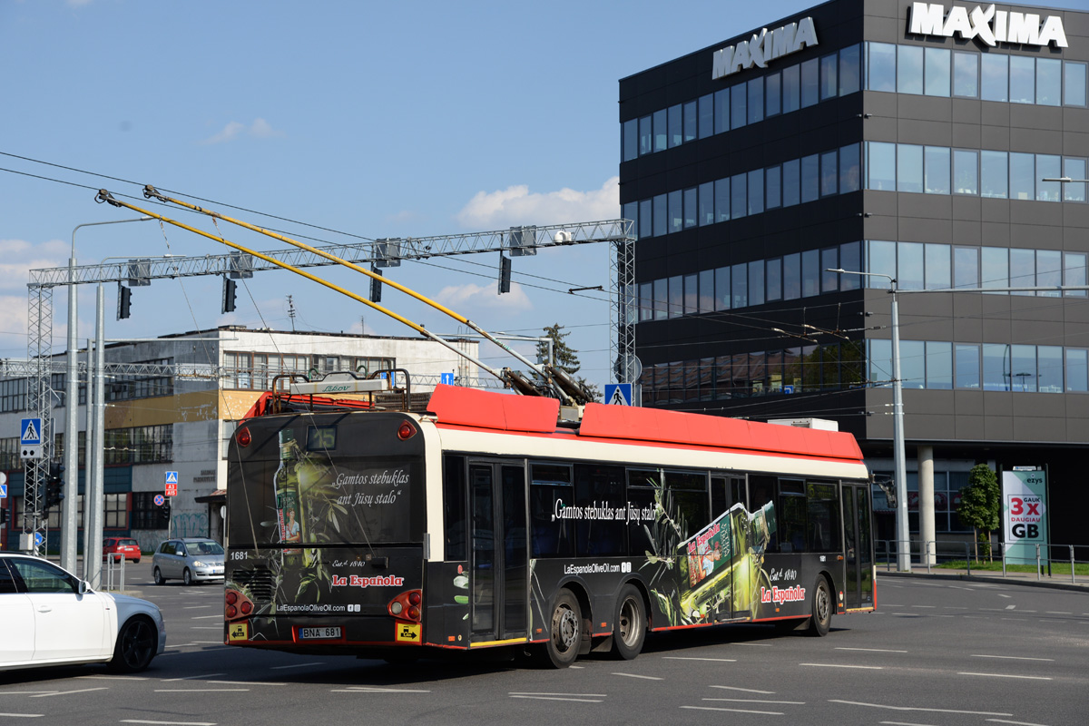 Вильнюс, Solaris Trollino II 15 AC № 1681; Вильнюс — Временные плановые изменения движения