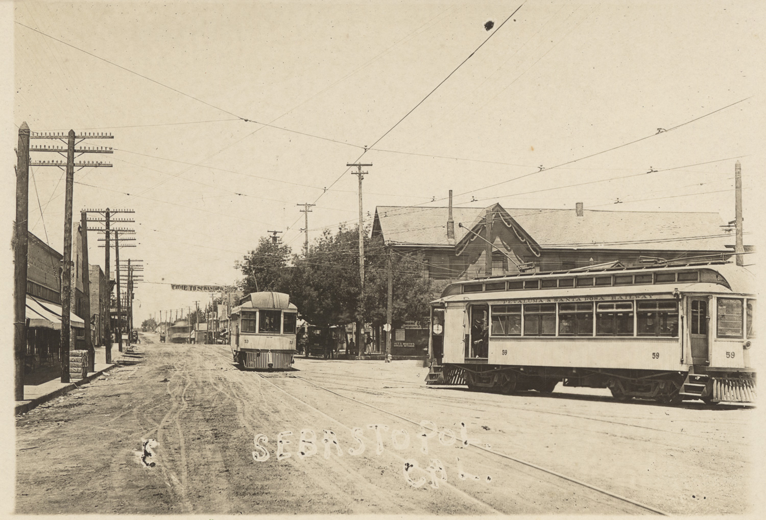 Сан-Франциско, область залива, Интерурбан American моторный № 53; Сан-Франциско, область залива, Интерурбан Holman моторный № 59 Сан-Франциско, область залива, Интерурбан American моторный № 53; Сан-Франциско, область залива, Интерурбан Holman моторный № 59