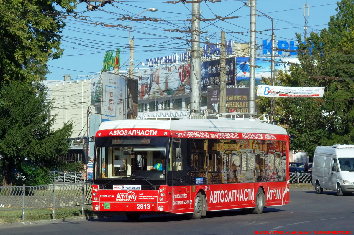 Крымский троллейбус, Тролза-5265.03 «Мегаполис» № 2813; Крымский троллейбус — Движение троллейбусов без КС (автономный ход) Крымский троллейбус, Тролза-5265.03 «Мегаполис» № 2813; Крымский троллейбус — Движение троллейбусов без КС (автономный ход)