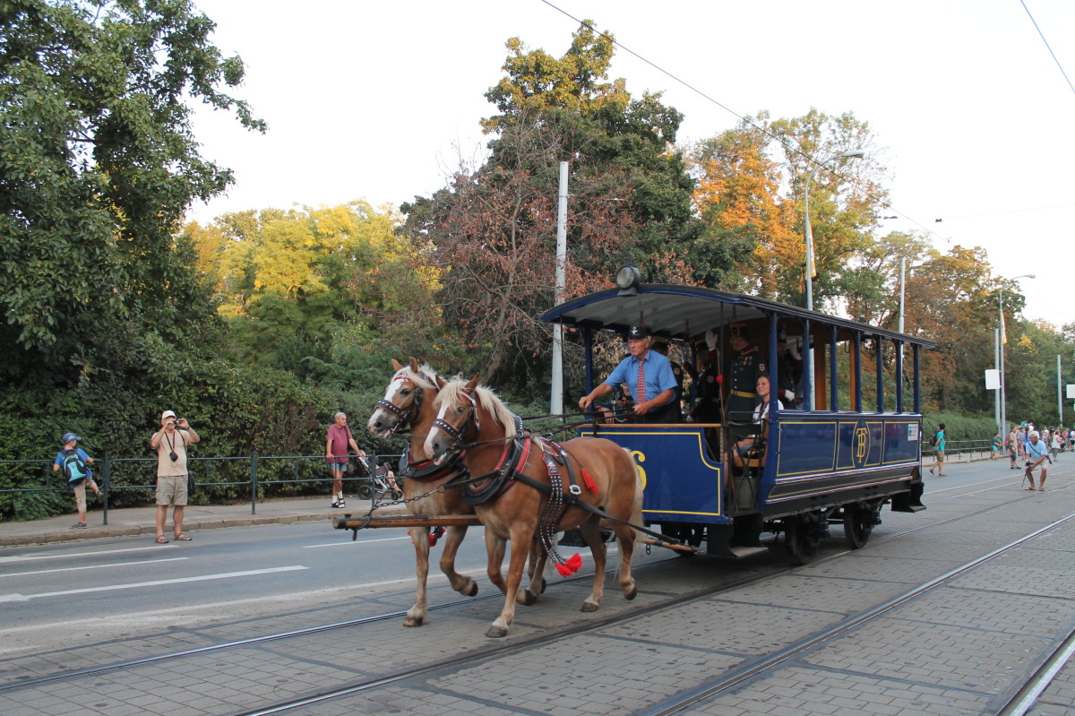 Brno, Horse car Nr. 6; Brno — Streetparty 150 — 150 years of public transport in Brno celebrations