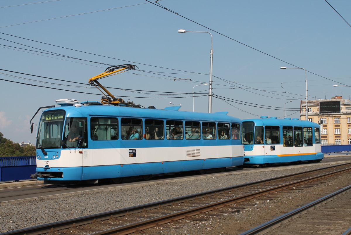 Острава, Tatra T3R.EV № 1301; Острава, VV60LF № 301