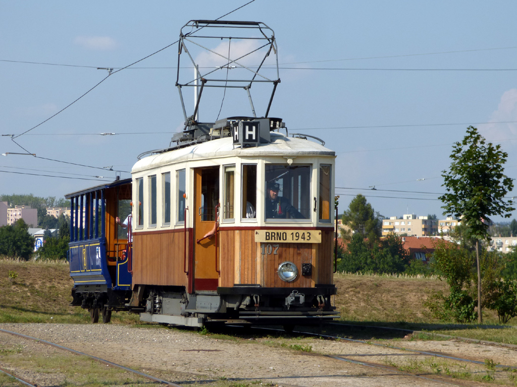 Brno, KPS mv6.3 Nr. 107; Brno — Streetparty 150 — 150 years of public transport in Brno celebrations