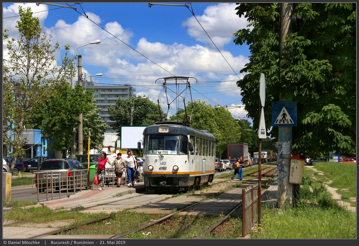 Бухарест - Илфов, Tatra T4R № 3412