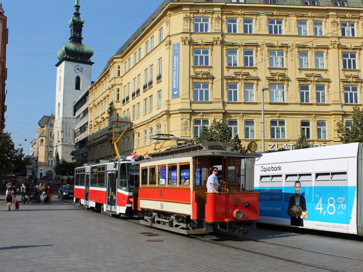 Брно, Graz MV1 № 10; Брно — Streetparty 150 — празднование 150-летия городского транспорта в г. Брно
