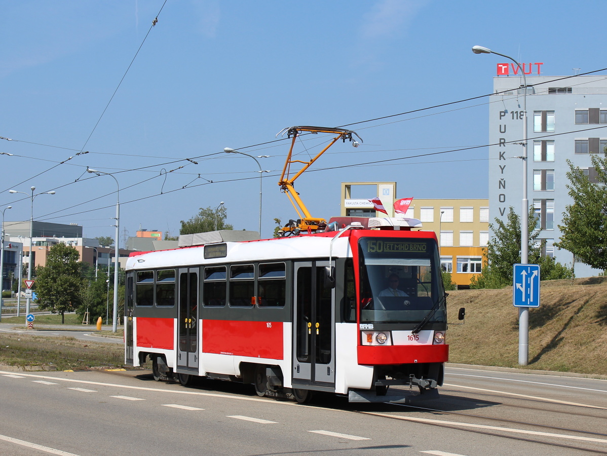 Брно, Tatra T3R (1995) № 1615; Брно — Streetparty 150 — празднование 150-летия городского транспорта в г. Брно