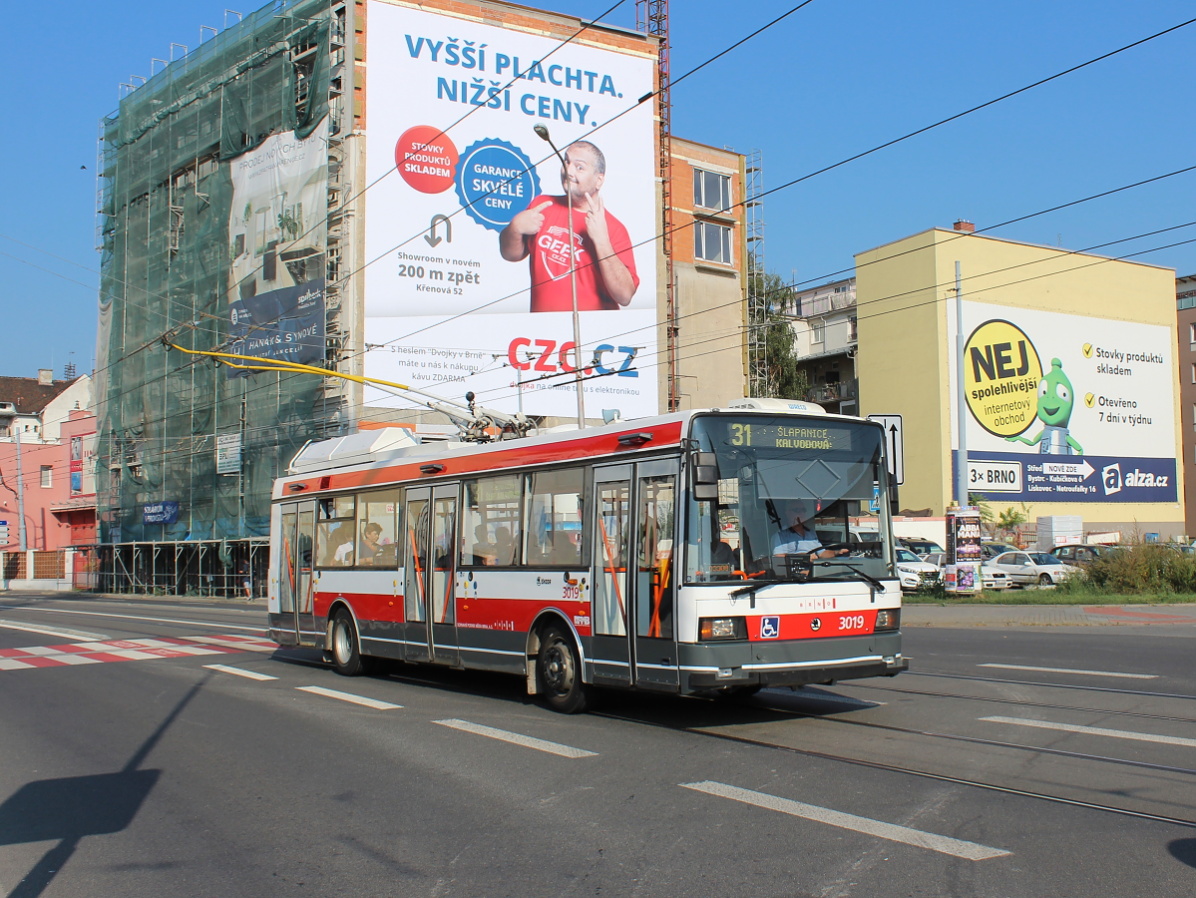Брно, Škoda 21Tr № 3019