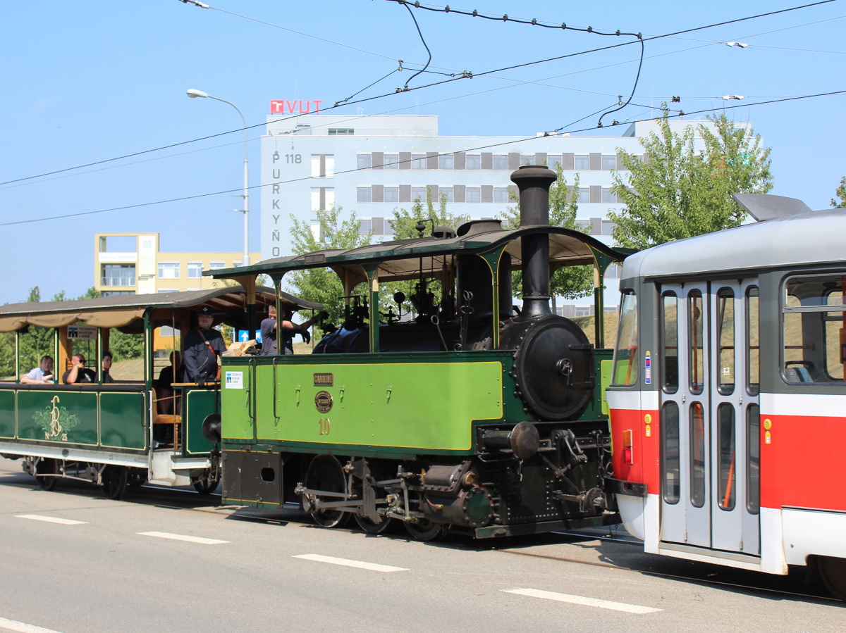 Брно, Паровоз Krauss № 10; Брно — Streetparty 150 — празднование 150-летия городского транспорта в г. Брно