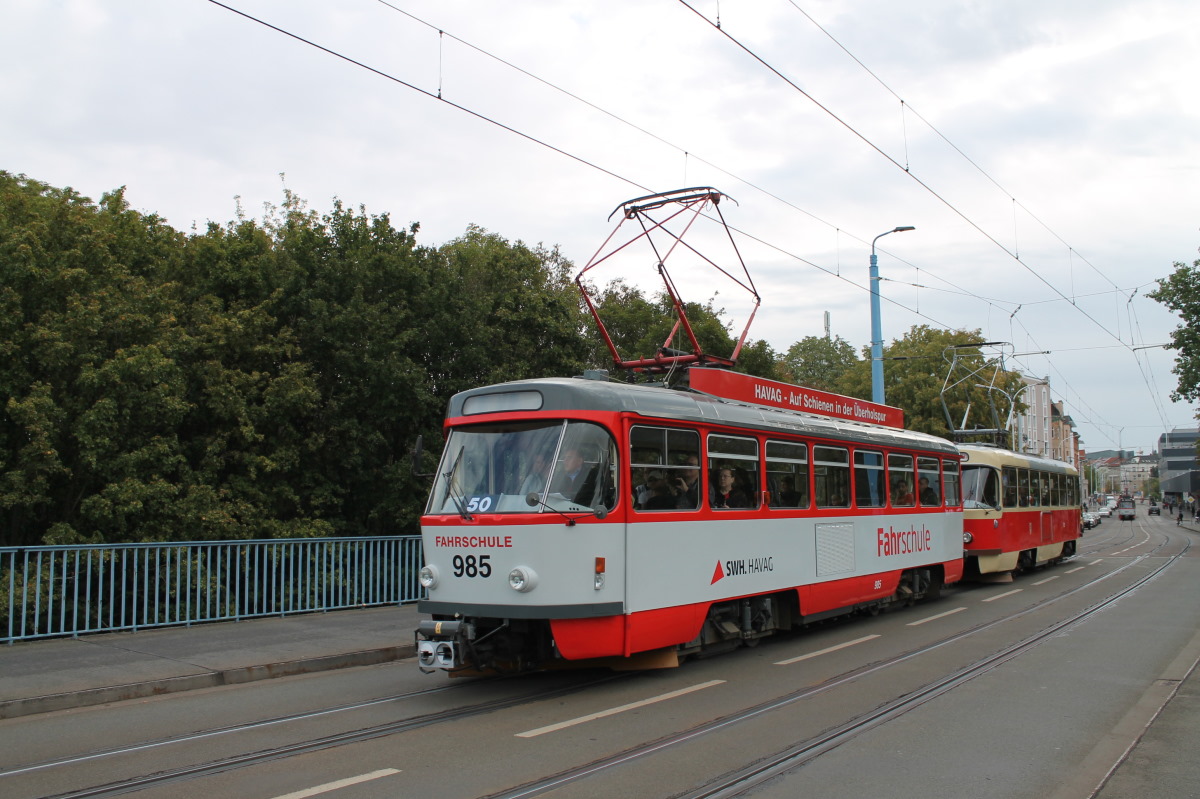 Галле, Tatra T4D № 985; Галле — Юбилей: 50 лет вагонов «Татра Т4Д» в Галле (07.09.2019)