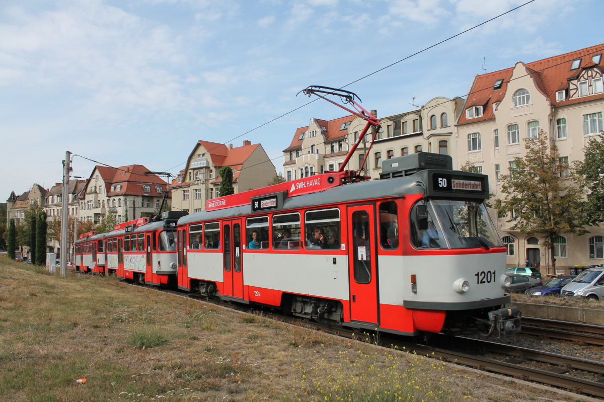 Галле, Tatra T4DC № 1201; Галле — Юбилей: 50 лет вагонов «Татра Т4Д» в Галле (07.09.2019)