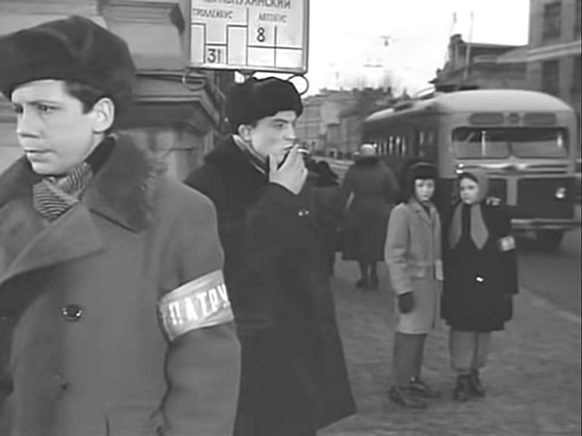 Moscow — Historical photos — Tramway and Trolleybus (1946-1991); Moscow — Station signs & displays; Moscow — Trolleybuses in the movies