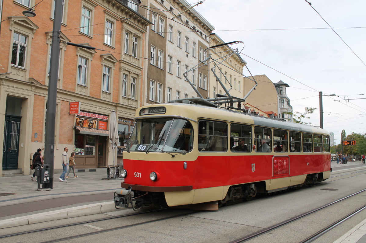 Галле, Tatra T4D № 931; Галле — Юбилей: 50 лет вагонов «Татра Т4Д» в Галле (07.09.2019)