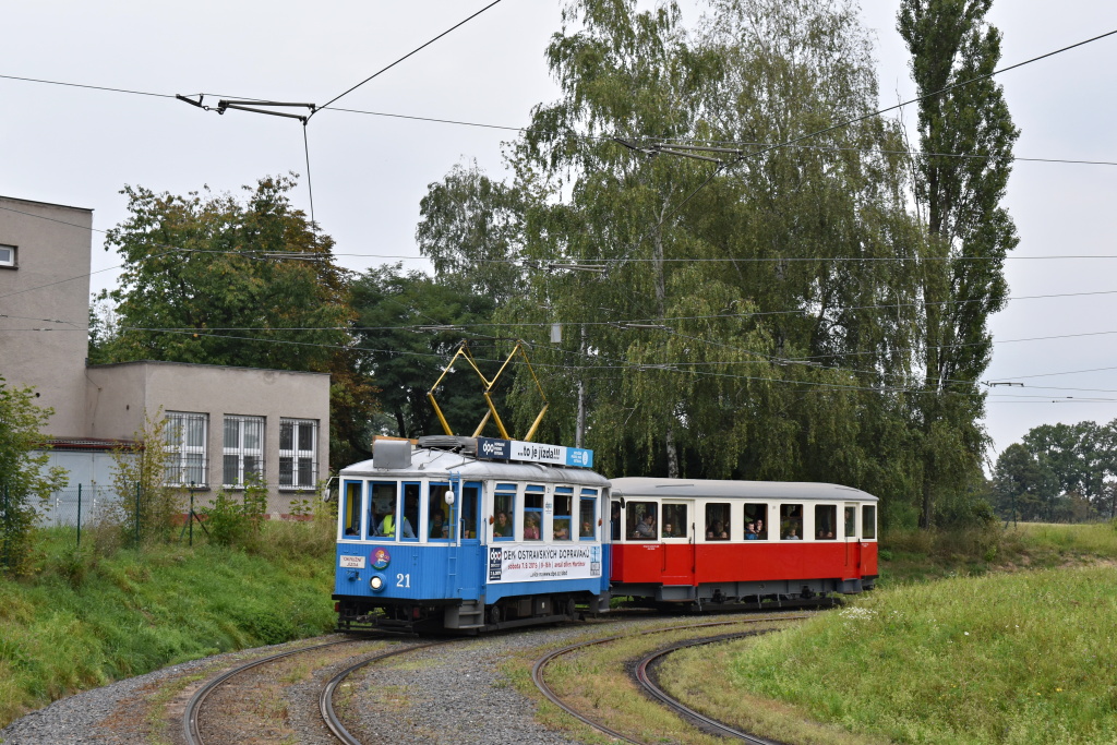 Ostrava, SMMD 2-axle motor car # 21; Ostrava — Ostrava public transport workers' day 2019