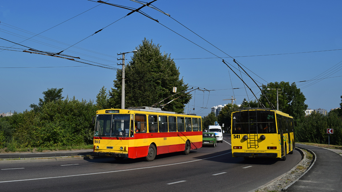 Ļviva, Škoda 14Tr89/6 № 555; Ļviva, Škoda 14Tr89/6 № 541