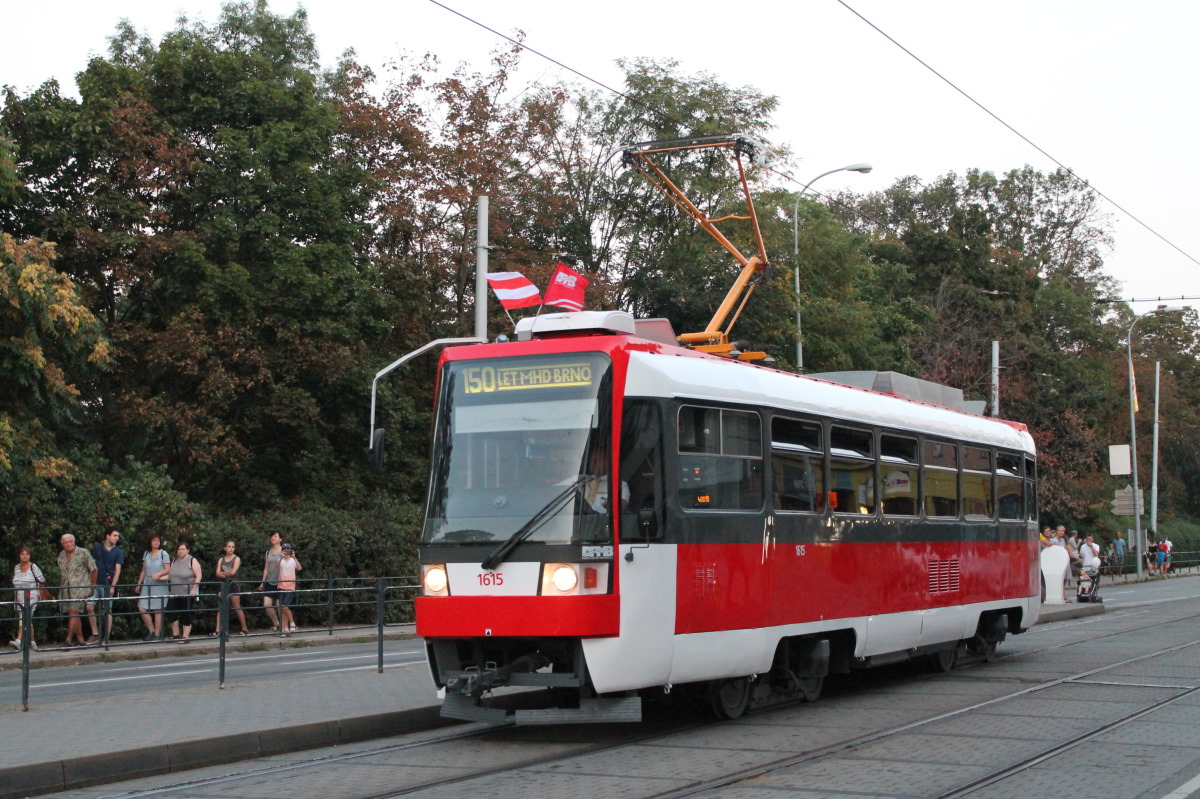 Брно, Tatra T3R (1995) № 1615; Брно — Streetparty 150 — празднование 150-летия городского транспорта в г. Брно