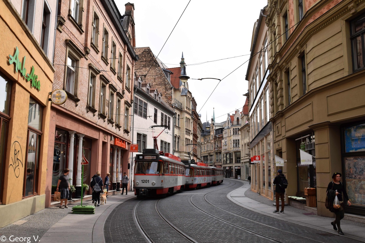 Галле, Tatra T4DC № 1201; Галле — Юбилей: 50 лет вагонов «Татра Т4Д» в Галле (07.09.2019)