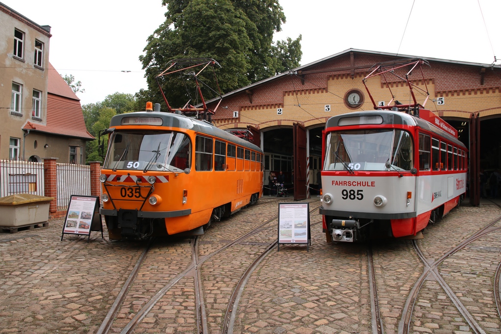 Галле, Tatra T4D № 035; Галле, Tatra T4D № 985; Галле — Юбилей: 50 лет вагонов «Татра Т4Д» в Галле (07.09.2019)