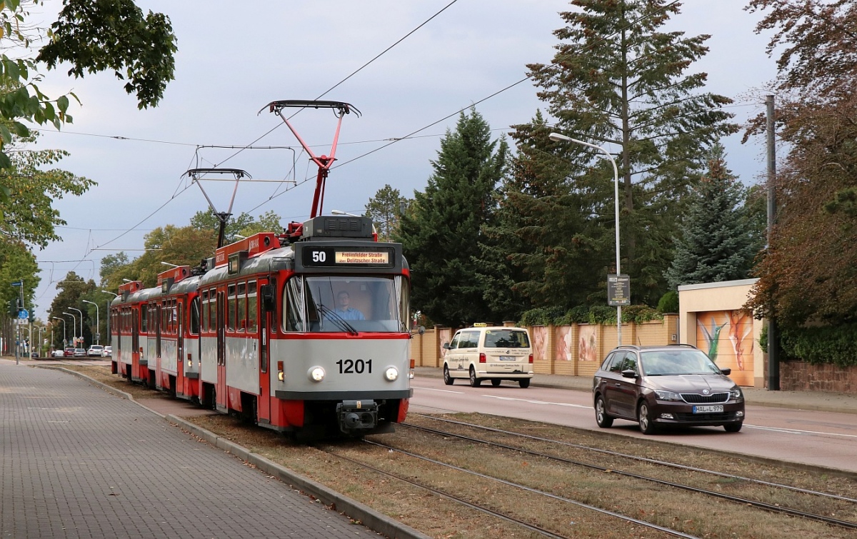 Галле, Tatra T4DC № 1201; Галле — Юбилей: 50 лет вагонов «Татра Т4Д» в Галле (07.09.2019)