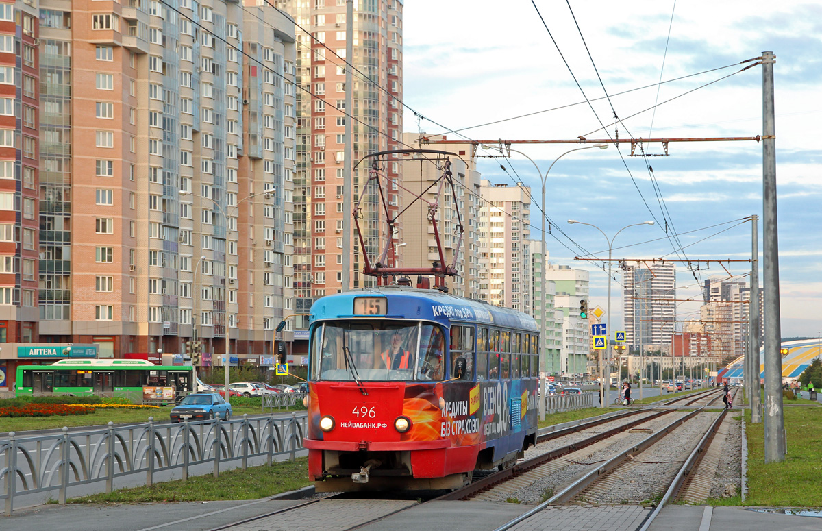Екатеринбург, Tatra T3SU (двухдверная) № 496