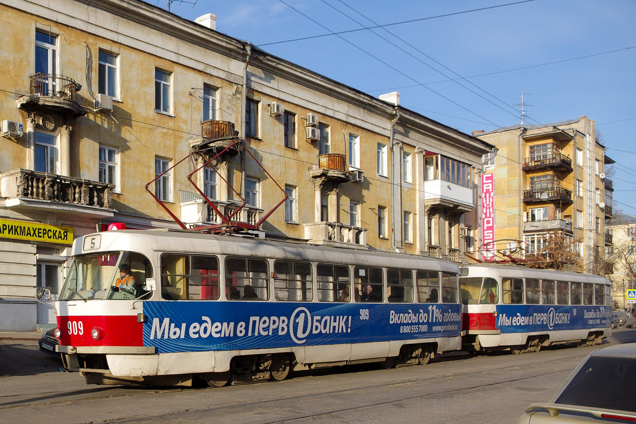 Самара, Tatra T3SU (двухдверная) № 909