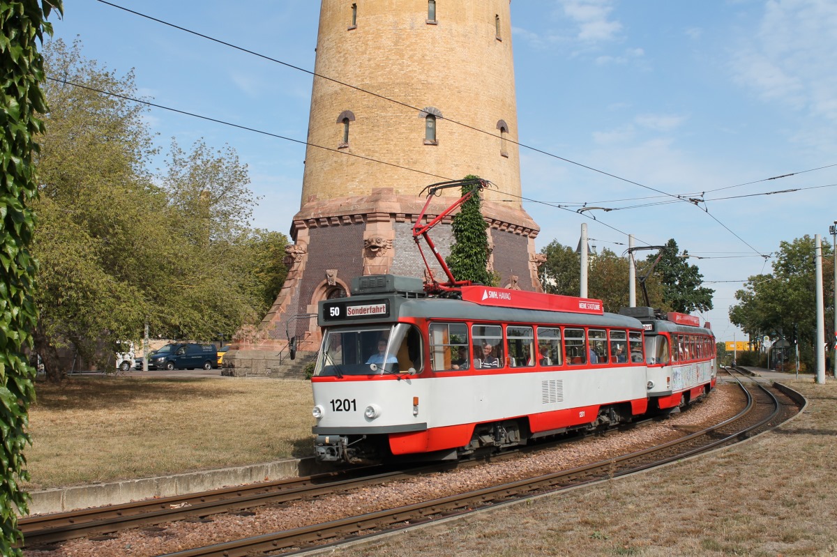 Галле, Tatra T4DC № 1201; Галле — Юбилей: 50 лет вагонов «Татра Т4Д» в Галле (07.09.2019)