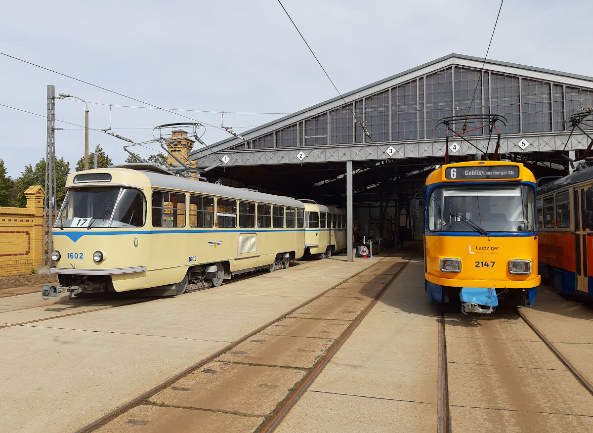 Leipzig, Tatra T4D Nr. 1602; Leipzig, Tatra T4D-M1 Nr. 2147