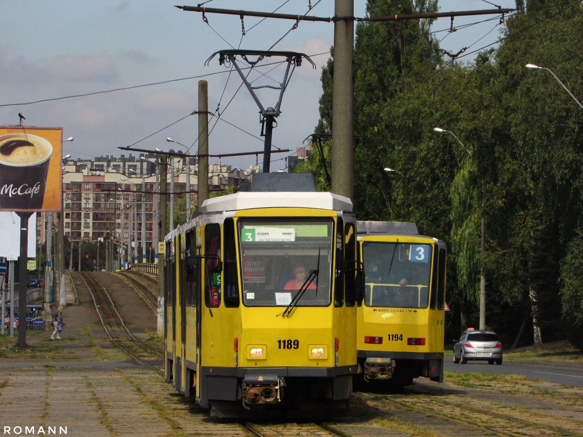 Львов, Tatra KT4DM № 1189